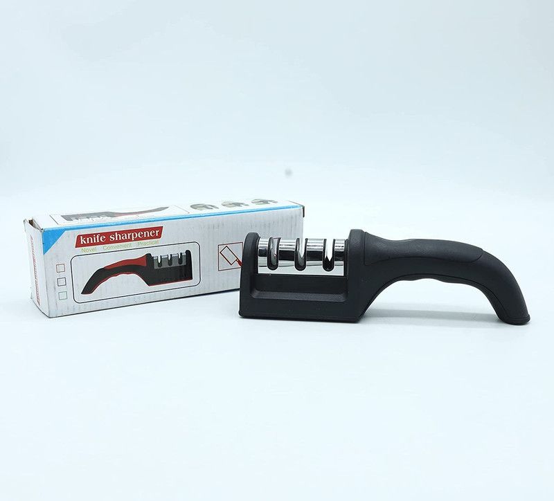 ActrovaX Advanced Manual Knife Sharpener for Kitchen 3 Stage Sharpening Tool-X23 Knife Sharpening Steel  (Carbon Steel)
