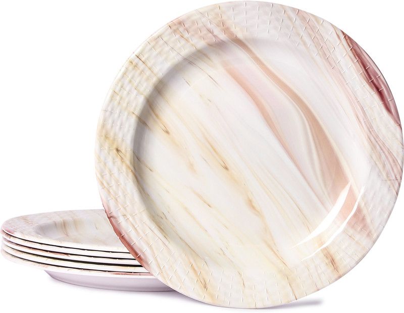 AE Maharani LOUTS FULL PLATE 1309 Dinner Plate  (Pack of 6, Microwave Safe)