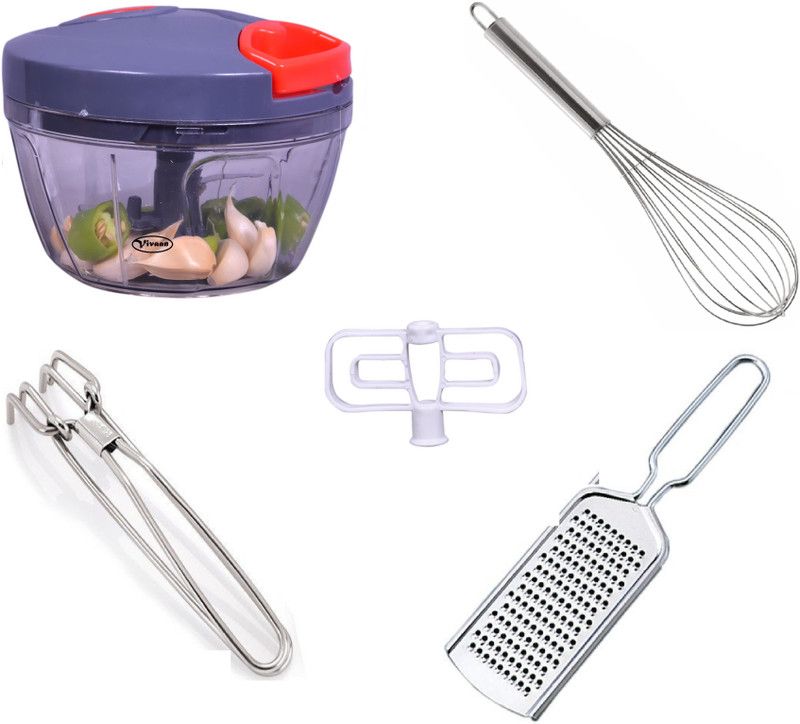 UBIKA KITCHEN 04 in 1 TOOLS KITCHEN TOOLS COMBO PACK OF 4, Kitchen Tool Set  (Chopper, Baking Tools, Tong)