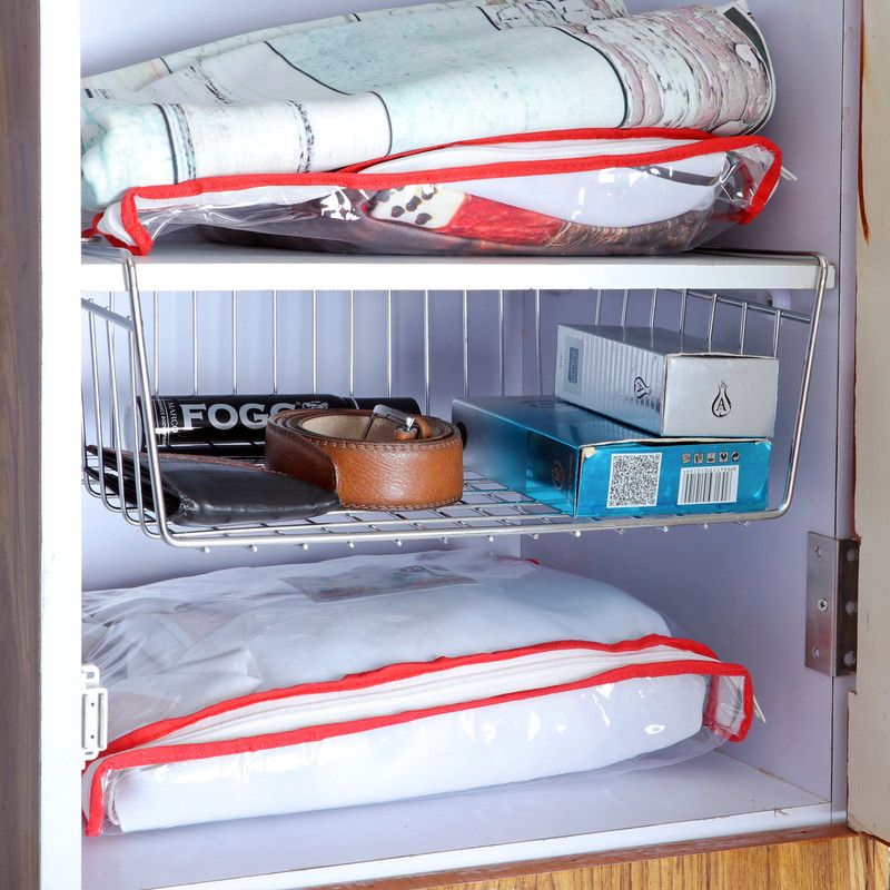S. K. STAINLESS STEEL UNDERSHELF FOR EXTRA STORAGE(15 INCH)(SIZE:-38*25.5*15 CM) Cutlery Kitchen Rack  (Steel, Silver)