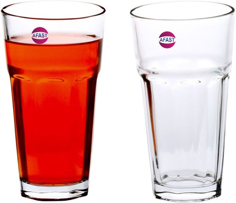 Somil (Pack of 2) Stylish Clear Transparent Multipurpose Drinking Glass- R39 Glass Set Water/Juice Glass  (300 ml, Glass, Clear)