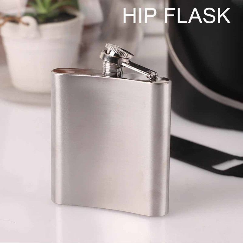 Blue Birds Stainless steel Hip Flask  (180 ml)