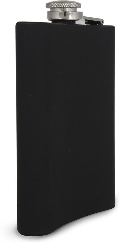 Taino Matte Black Stainless Steel Hip Flask  (235 ml)