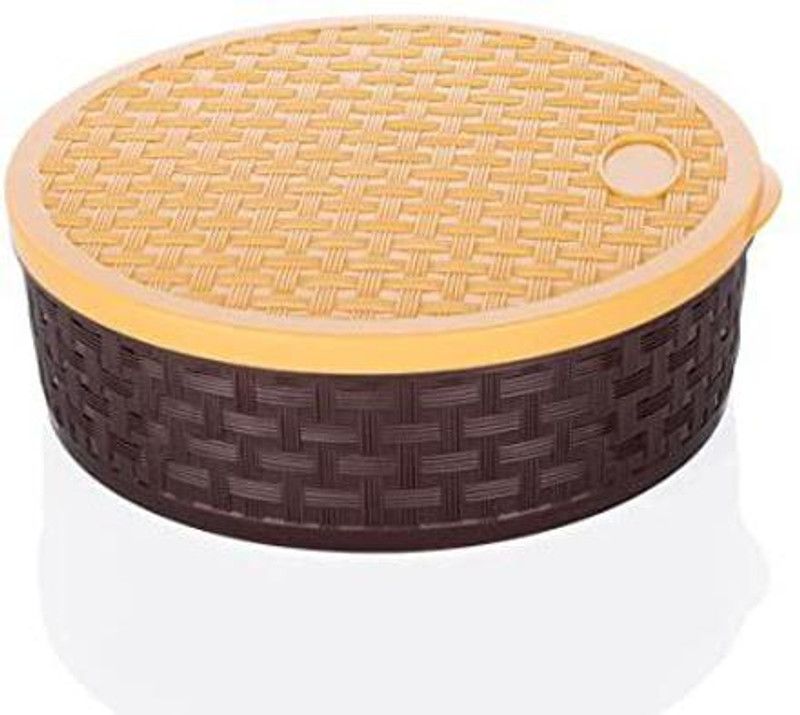 SUNFASHION Plastic Grocery Container - 1000 ml  (Brown)