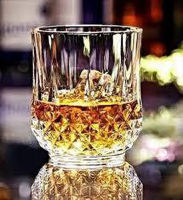 NOGAIYA (Pack of 6) Crystal Whisky Glass Set | Premium Tumbler Glass - For Whiskey - Bourbon - Water - Beverage - Drinking Glasses - Lead Free Cristal Glass Set (300 ml, Glass) TUB14 Glass Set Whisky Glass  (300 ml, Glass, Clear)