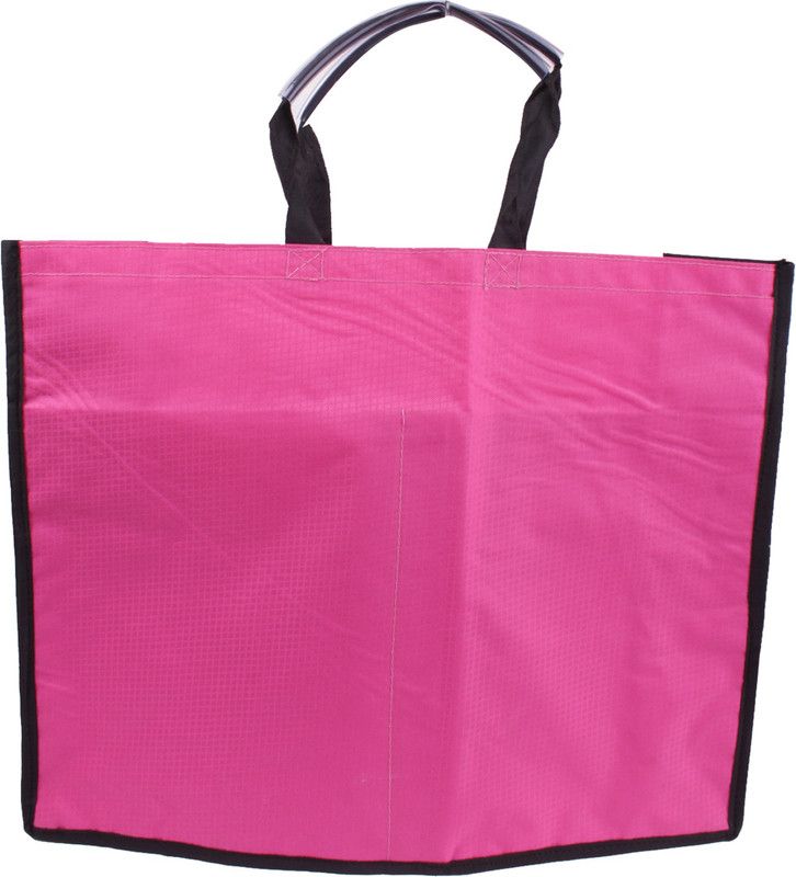 SH RETAIL Heavy Duty Waterproof Shopping Bags Kitchen Essentials/Grocery Bag/Vegetable Bag/jhola/Carry Bag/thela with Full Handles (Pink-Small)_Pack of: 1 Grocery Bag Grocery Bag  (Pink)