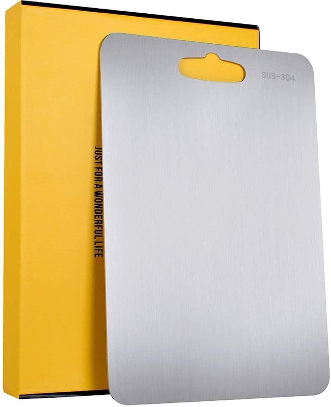 SeaRegal Multipurpose Food-Grade kitchen heavy duty serving chopping board serving cut dough board for fruits vegetables and meat Stainless Steel Cutting Board Stainless Steel Cutting Board  (Steel Pack of 1 Dishwasher Safe)