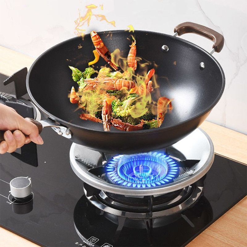 ZURU BUNCH 8 Holes Universal Stainless Steel Gas Stove Cover Fire Wind Shield Energy Saver Aluminium Manual Gas Stove  (3 Burners)