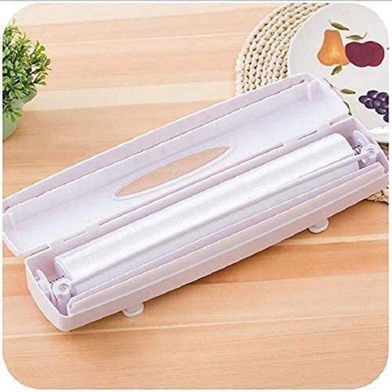 LAVNIK Wraptastic Food Wrap Food Freshness Dispenser Preservative Film Unwinding Foil Plastic Food Wrap Wraptastic Dispenser Aluminum Foil Wax Paper Cut Aluminum Food Paper Dispenser