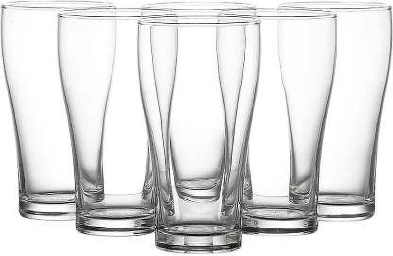 NOGAIYA (Pack of 6) AK 24 Glass Set Water/Juice Glass  (250 ml, Glass, White)