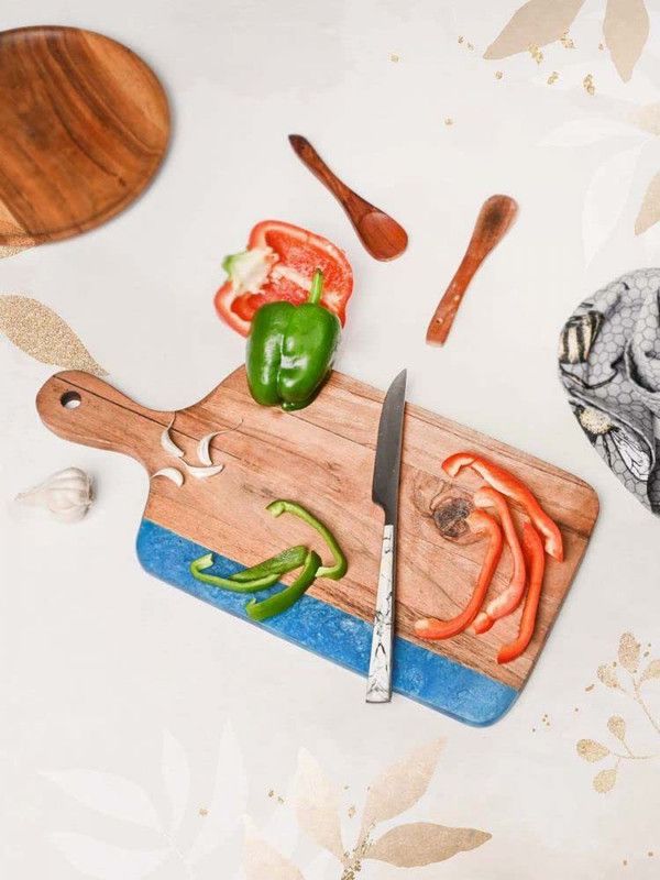 CASA DECOR Cordon Bleu Cutting Board Wooden Cutting Board  (Brown Pack of 1 Dishwasher Safe)