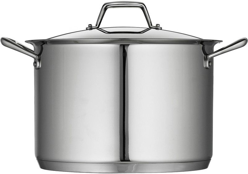Tramontina Pot 38.1 cm diameter 12 L capacity with Lid  (Stainless Steel, Induction Bottom)