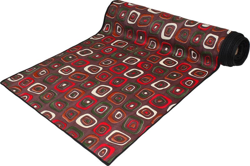 LITHARA PVC (Polyvinyl Chloride) Drawer Mat  (Brown, Red, Large)