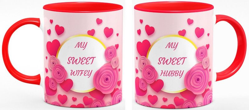 coffee mug set #2 Ceramic Coffee Mug  (320 ml, Pack of 2)