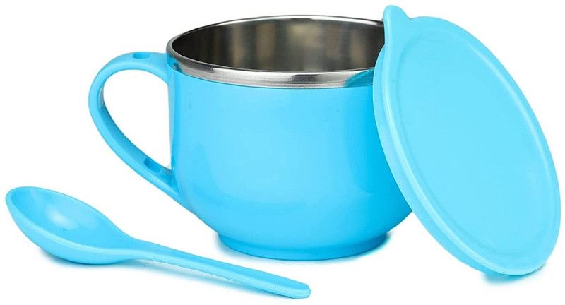 ALLTECK IN Stainless Steel Soup Bowl Soup Bowl 1 Pcs Blue Disposable  (Pack of 1, Blue)