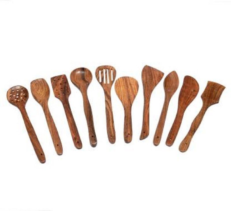 onlinehandicraftgalery ong13 Wooden Spatula  (Pack of 10)