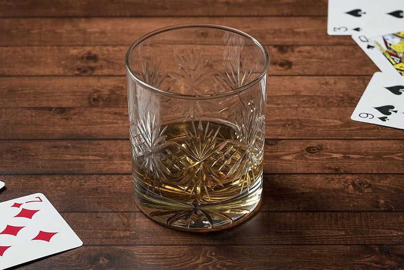 ALFA DESIGN (Pack of 2) AL-D_LG-5 Glass Whisky Glass  (290 ml, Glass, Clear)