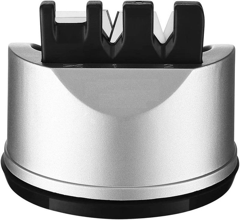 BELENZO Manual Knife & Scissors Sharpener for Straight & Serrated Knives Knife Sharpening Steel  (Stainless Steel)
