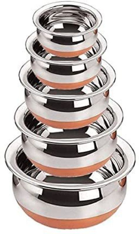Ashoka Bartan Induction Bottom Cookware Set  (Stainless Steel, Copper, 5 - Piece)