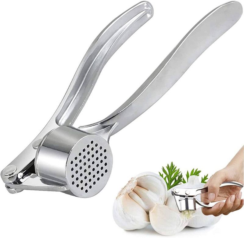 LeLeStores Portable Stainless Steel Garlic Crusher 1 Pice | Garlic Press  (Steel)