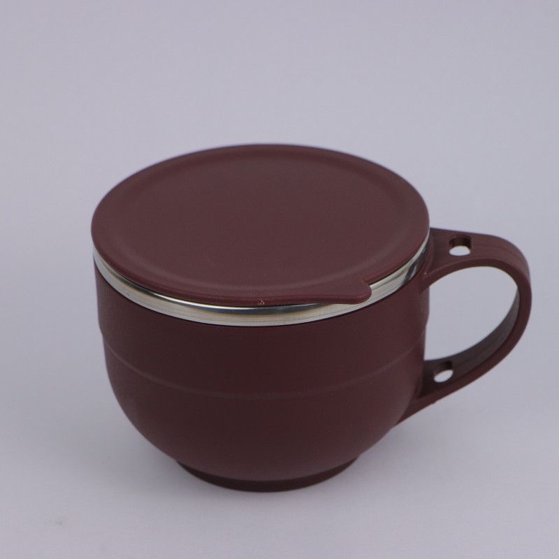 Kitchen high Aluminium Soup Bowl Stainless Steel Solid Soup Container/Bowl with Steel Lid  (Pack of 3, Brown)