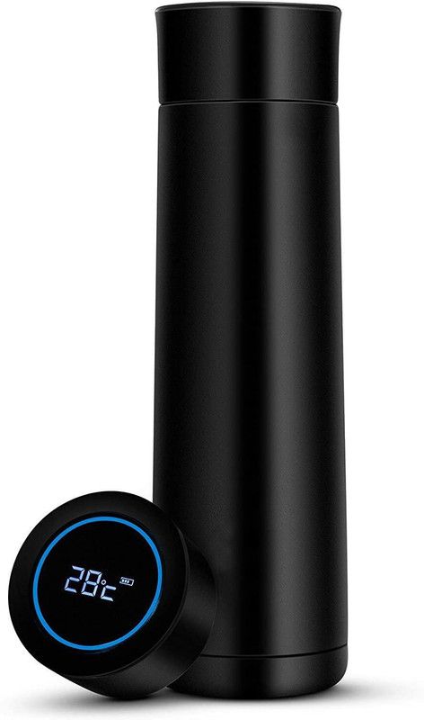IEETEL Most Demanded Digital Vacuum Stainless Steel Water Bottle 500 ml Flask  (Pack of 1, Black, Steel)