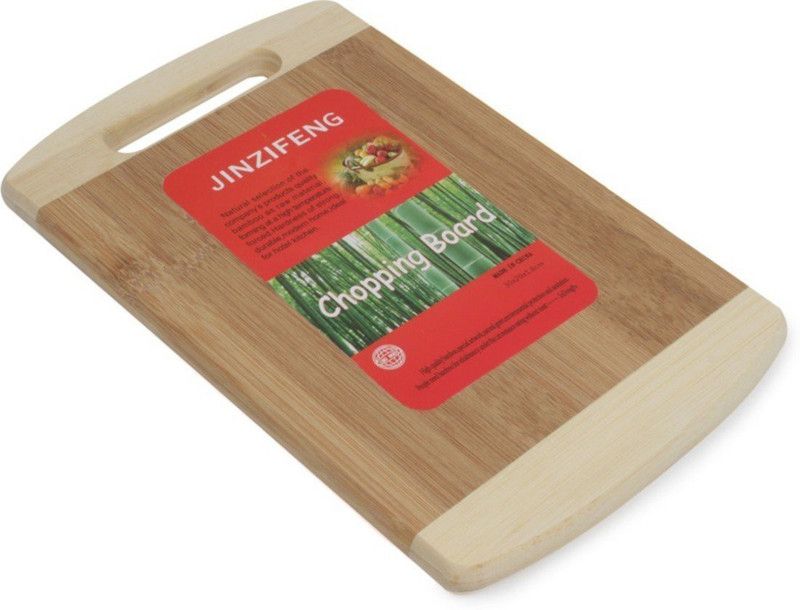 Right Traders Bamboo Kitchen Chopping/Slicing Board with Holder for Fruits,Vegetables & Meat (pack of ) 30X20 Wood Cutting Board  (Multicolor Pack of 1 Dishwasher Safe)