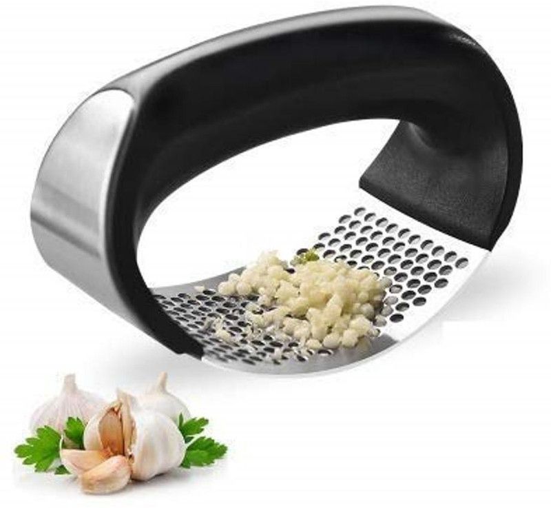 Helly Fashion Garlic Press  (Black, Silver)