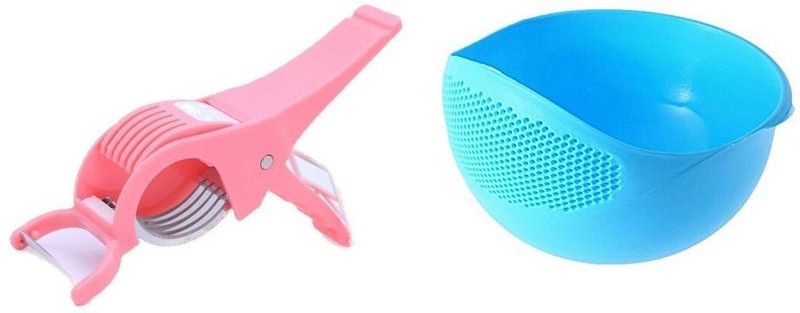 R.sons Strainer Colander, Fruit Basket, Pasta Strainer, Vegetable Strainer, Kitchen Sieve, Washing Bowl, Unbreakable, Kitchen Tool Set  (Colander, Chopper)