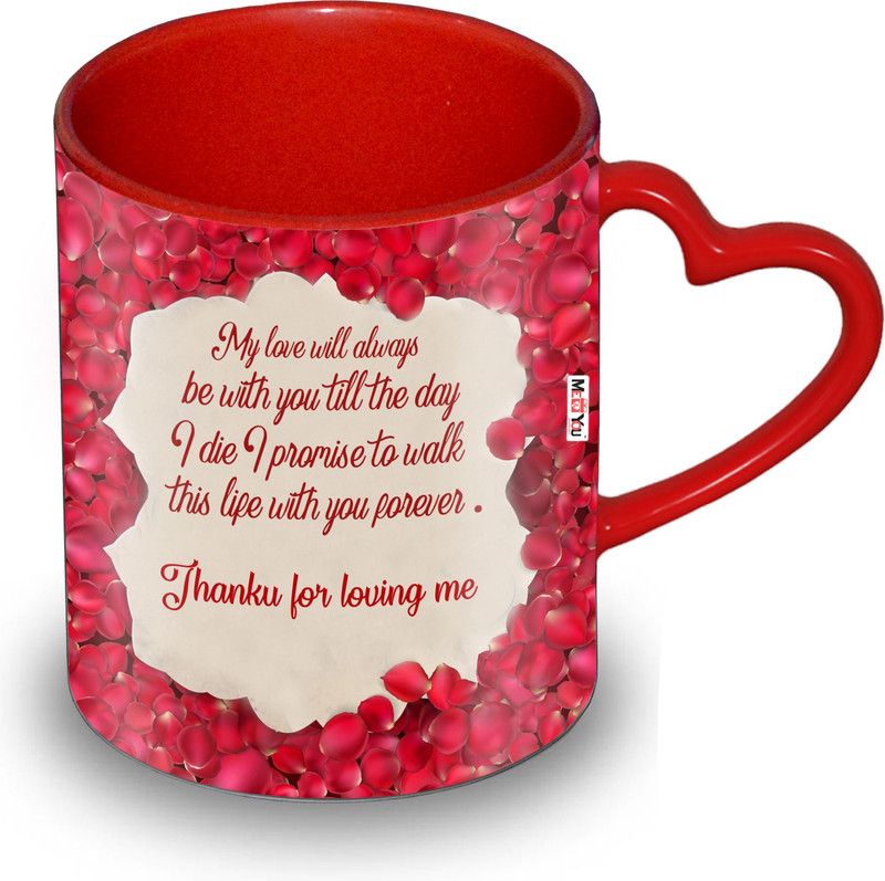ME&YOU Love Quoted Printed Ceramic Coffee for Valentine’s Day IZ20DTLoveHeartMUr-194 Ceramic Coffee Mug  (325 ml)
