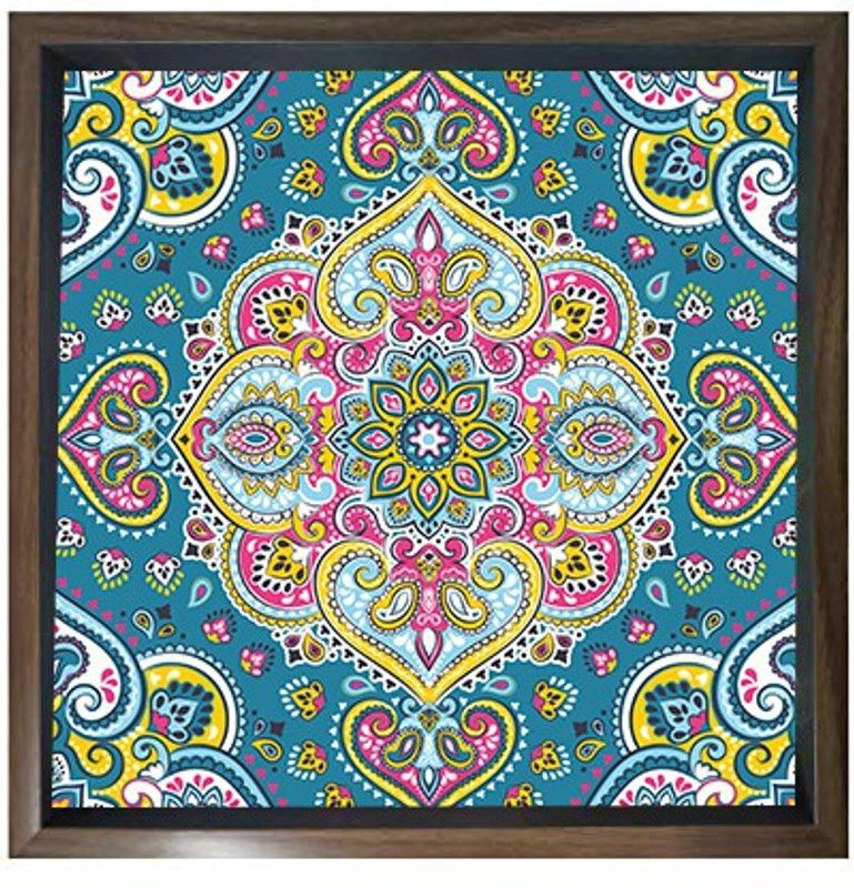 DECOR PRODCTION Wooden Serving Tray (8 x 8 inch )for Kitchen, Home & Office_075 Tray  (Tray)