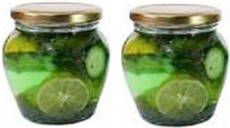 MRIYANGNI AMZN23 - 500 ml Glass Utility Container  (Pack of 2, Clear)