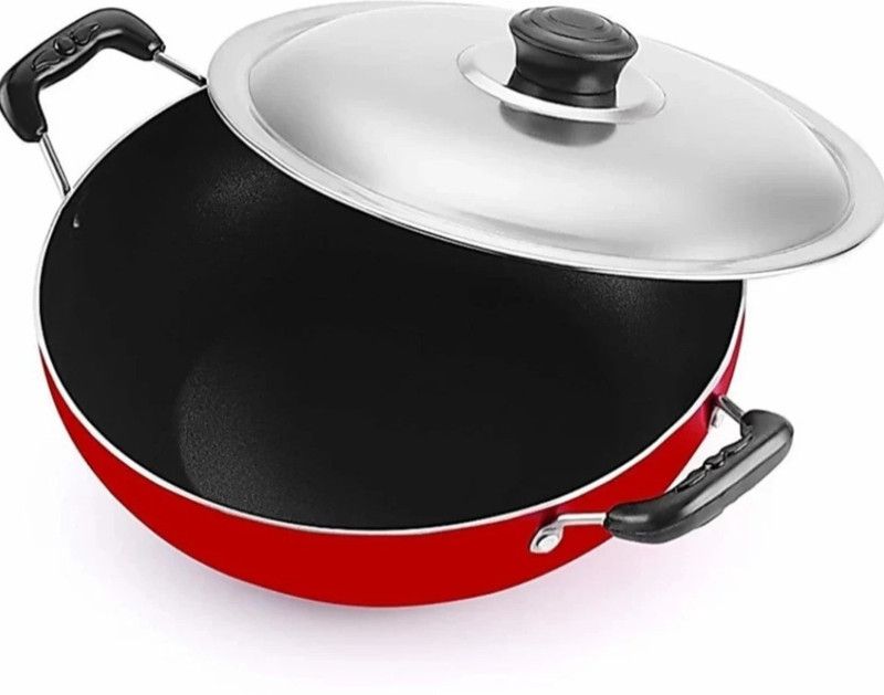 Kushi Deep kadhai nonstick 2.5lit 798 Kadhai 24 cm diameter with Lid 2.5 L capacity  (Aluminium, Non-stick)