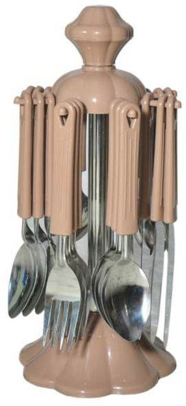 NGOR Plastic Cutlery Set (Pack Of 24) (MULTI COLOR) Plastic, Stainless Steel Cutlery Set  (Pack of 24)