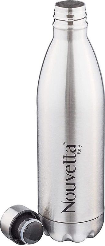 Nouvetta Tango double wall bottle 1000 ml Bottle  (Pack of 1, Silver, Steel)