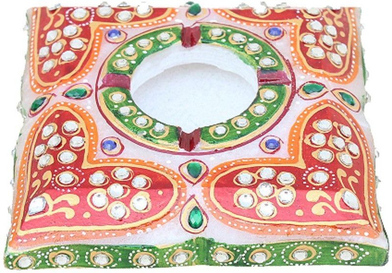 Apkamart Handicraft Ashtray - Decorative Ashtrays for Table Decor and Gifts Multicolor Marble Ashtray  (Pack of 1)