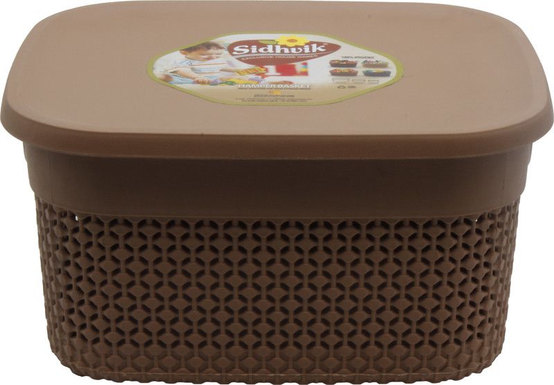 Jaycee Multipurpose Small Pack of 1 Light Brown Storage Baskets for Home/Office Storage Basket  (Pack of 1)