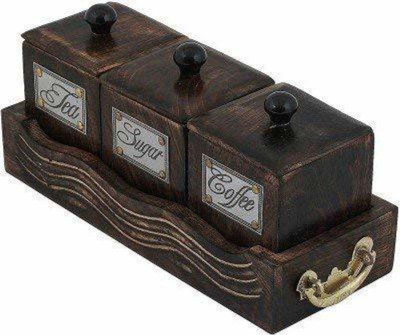 JMD Antique Handicraft Spice Set Wooden