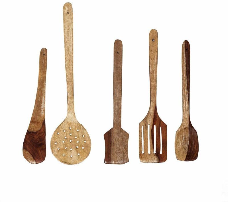 Shuffle WMJDG98SH43 Wooden Spatula  (Pack of 5)