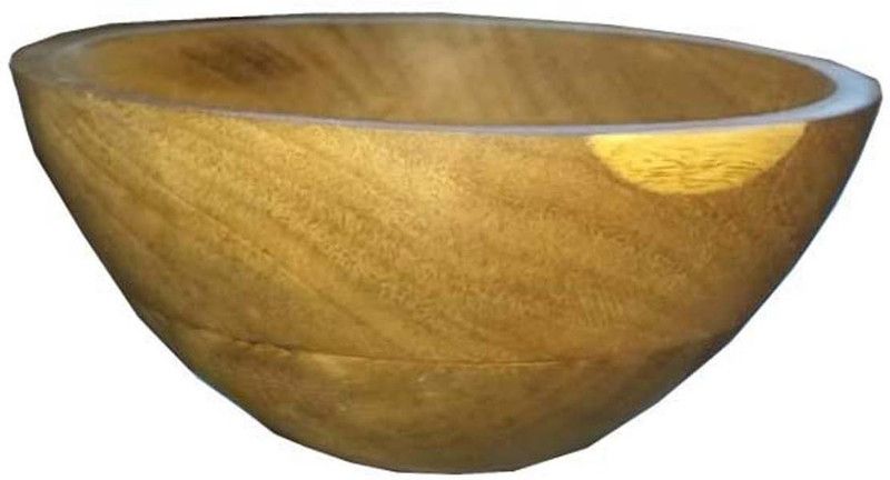 VM Handicraft Wooden Serving Bowl Wooden Soup bowl  (Pack of 1, Brown)