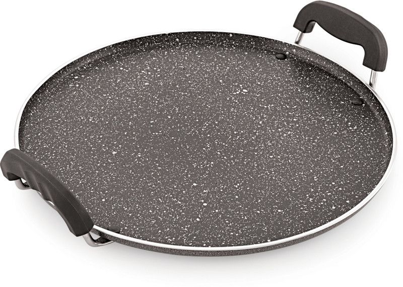 iVBOX ® Spatter Multi-Utility 4mm Thickness Non-Stick Round Saral Pathri Dosa Tawa Tawa 30 cm diameter  (Aluminium, Non-stick)