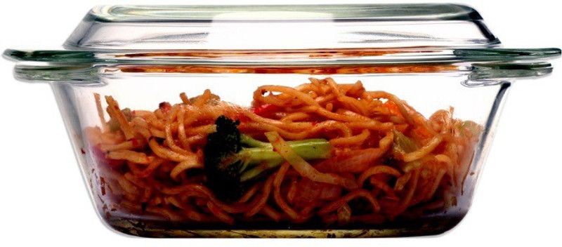 Femora Borosilicate Glass Microwave Safe Multipurpose Casserole, 700 ml Serve Casserole  (700 ml)