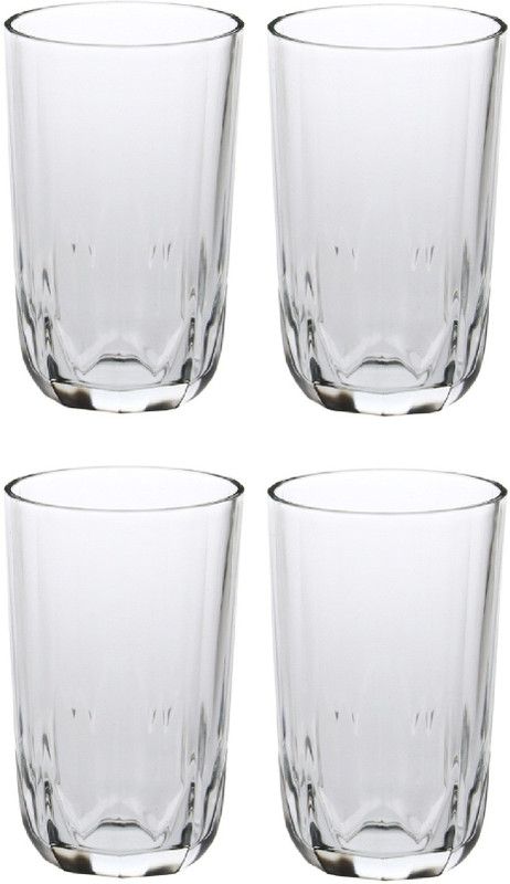 Somil (Pack of 4) New Stylish & Designer Baverage Tumbler Multipurpose Clear Glass -GL59 (Set Of 4) Glass Set Water/Juice Glass  (325 ml, Glass, Clear)