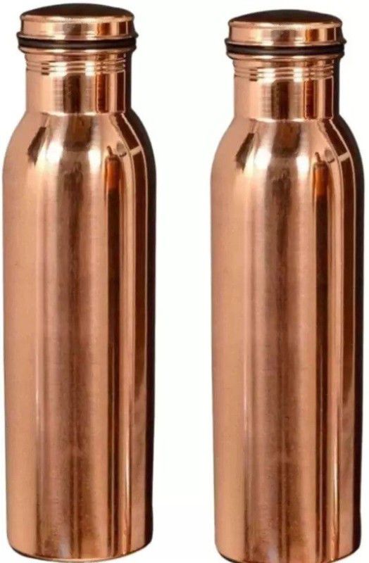 GESTIONE COPPER WATER BOTTLE (PACK OF 2) 900 ml Bottle  (Pack of 2, Gold, Copper)