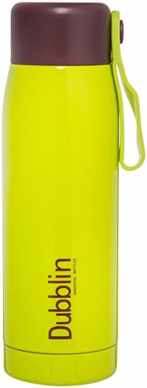 DUBBLIN Tulip Double Wall Vacuum Insulated Water Bottle, Keeps Hot 6 Hrs, Cold 12 Hrs 300 ml Bottle  (Pack of 1, Green, Steel)