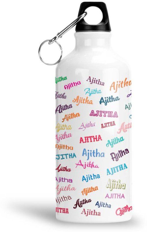Furnish Fantasy Colorful Aluminium Sipper Bottle - Best Happy Birthday Gift for Kids , Ajitha 600 ml Bottle  (Pack of 1, Multicolor, Aluminium)