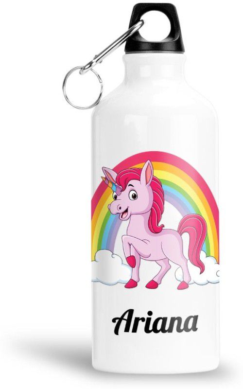 FABTODAY Rainbow Unicorn Water Bottle for Kids - Best Happy Birthday Gift, Ariana 750 ml Bottle  (Pack of 1, Multicolor, Aluminium)