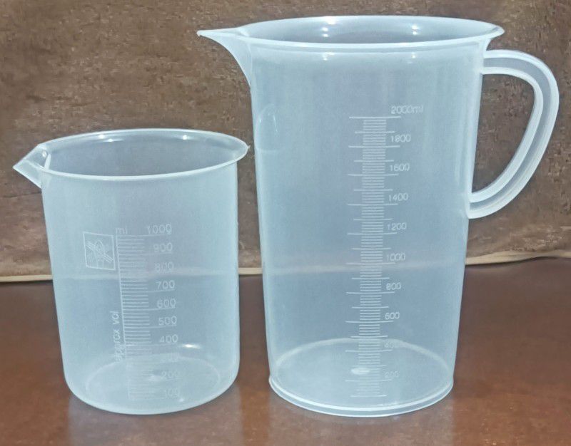 fastro Plastic Measuring Jug 2000ml & Mesuring Beaker 1000ml Combo Set Measuring Cup  (2000 ml)