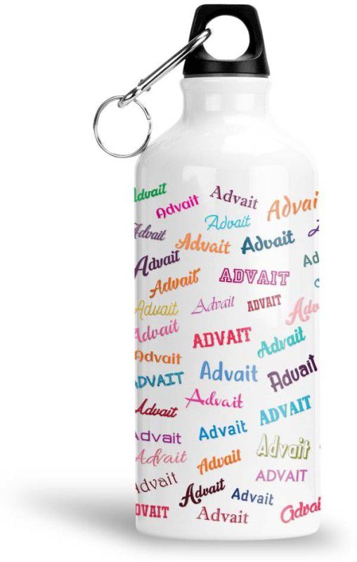 Furnish Fantasy Colorful Aluminium Sipper Bottle - Best Happy Birthday Gift for Kids , Advait 600 ml Bottle  (Pack of 1, Multicolor, Aluminium)