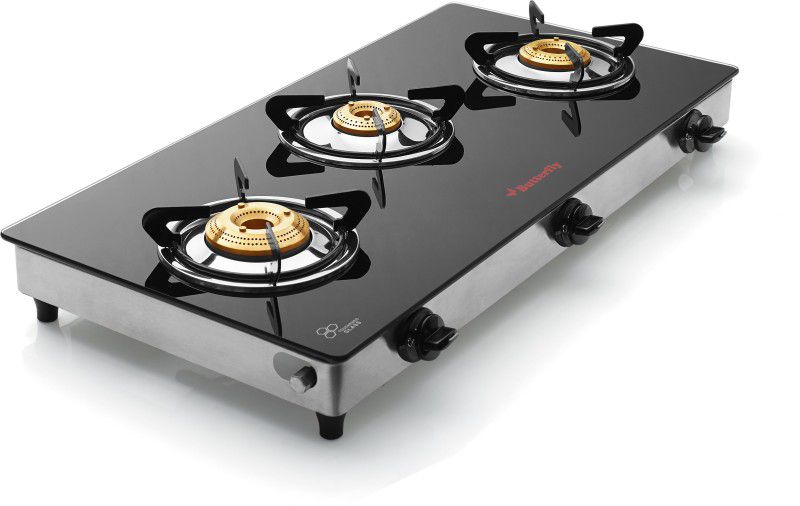 Butterfly Reflection+ Steel Manual Gas Stove  (3 Burners)